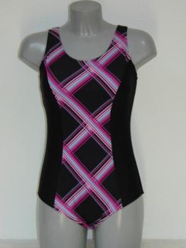 Shiwi Plaid Schwarz/Pink Badeanzüge