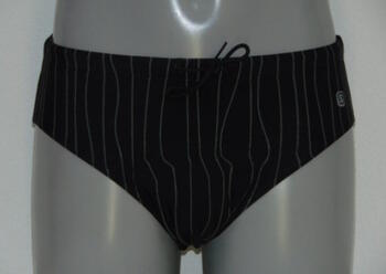 Schiwi-Männer pinstripe Schwarz Badeslip