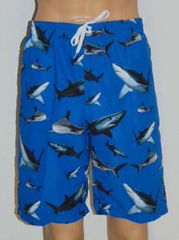 Schiwi-Männer Shark Blau/Print Badehose