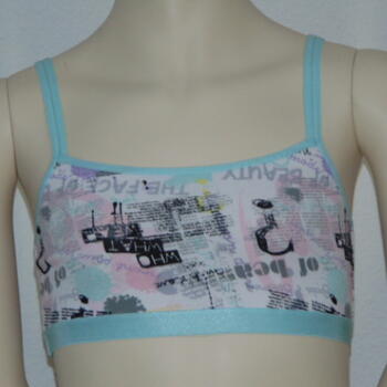 Brüste und Unterhosen Tekst Blau Spaghetti Top