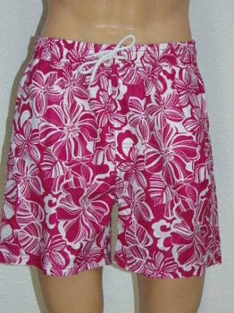 Nickey Nobel George Weiß/Pink Badehose