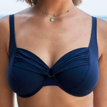 Rosa Faia Bademode Hermine Navy-Blau Unwattierter Bikini BH