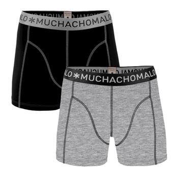 Muchachomalo Solid  Schwarz/Grau Boxershort