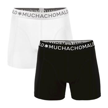 Muchachomalo Solid  Weiß/Schwarz Boxershort