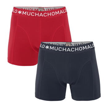 Muchachomalo Solid  Navy-Blau/Rot Boxershort