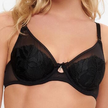 LingaDore Black Flower Schwarz Vorgeformter BH