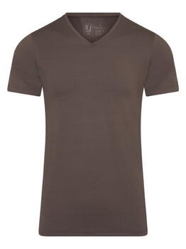 RJ Bodywear Männer Pure Color  Braun Shirt
