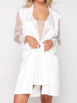 LingaDore Nacht Snow White Weiß Kimono