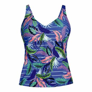 Rosa Faia Bademode Noemi Blau/Print Tankini Top