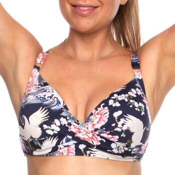 Rosa Faia Bademode Maja Navy-Blau/Print Gemoldefer Bikini BH