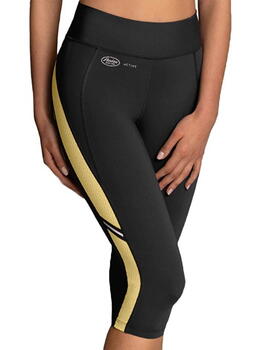 Anita Aktiv Sport Tights 3/4 Grau/Gelb Legging