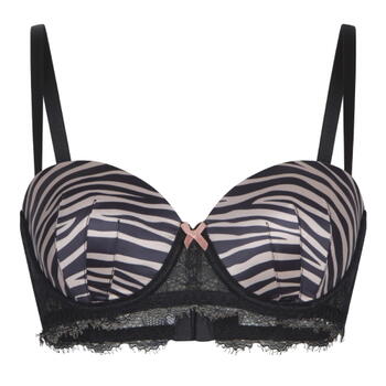LingaDore Striped Zebra Schwarz/Print Vorgeformter BH
