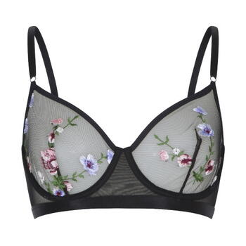 LingaDore LingaDore Love flower Mesh Schwarz/Print Nicht geformter BH