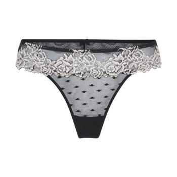 LingaDore Black & Sand Schwarz/Elfenbein String