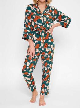 LingaDore Nacht Retro Grün/Print 