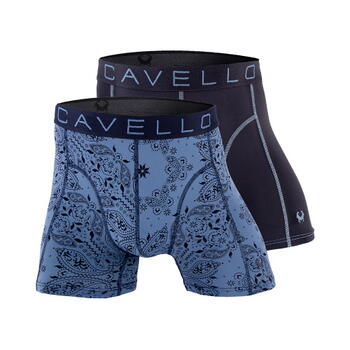 Cavello Paisley Jeans Blau Sport Boxershort