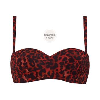 Marlies Dekkers Bademode Panthera Rot/Schwarz Gemoldefer Bikini BH