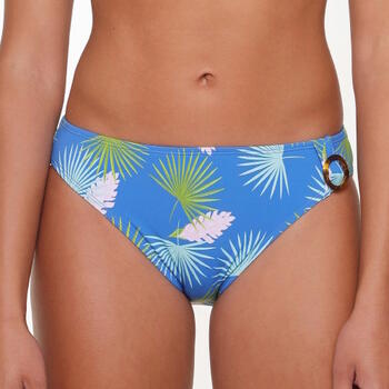 LingaDore Strand Palm Leaf Blau/Print Bikini Slip