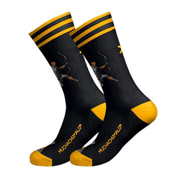 Muchachomalo Hercules Navy-Blau/Print Socks