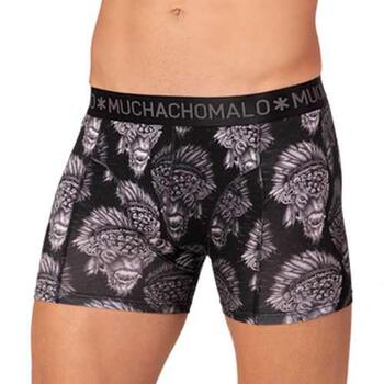 Muchachomalo Bison Schwarz/Print Modal Boxershort