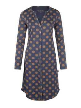 Charlie Choe Wandering Nights Navy-Blau/Print Nachtkleid