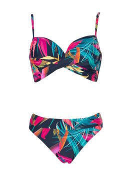 Bomain Bali Navy-Blau/Print Set