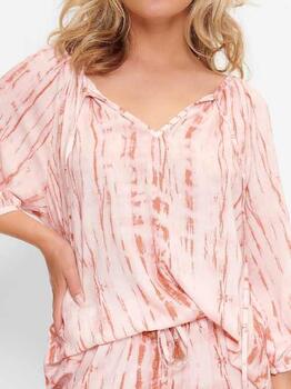 LingaDore Nacht Tie-Dye Hippie Orange/Print Schlafshirt