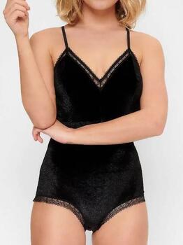 LingaDore Velvet Schwarz Korselett
