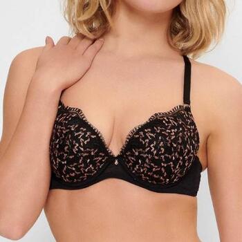 LingaDore In love with embroidery Schwarz/Kupfer Push Up BH