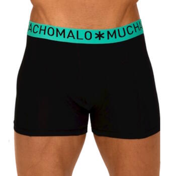 Muchachomalo Light Cotton Solid Schwarz/Grün Boxershort