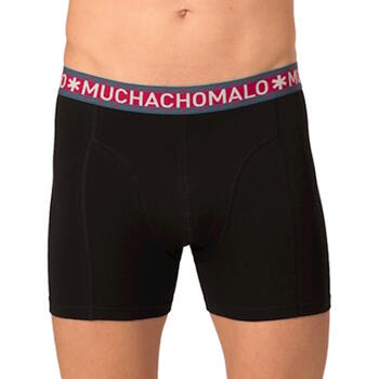 Muchachomalo Light Cotton Solid Schwarz/Rot Boxershort