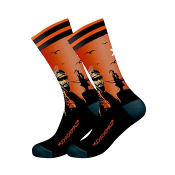 Muchachomalo Mongolian Orange/Print Socks
