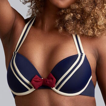 Marlies Dekkers Bademode Sailor Mary Navy-Blau/Elfenbein Push Up Bikini BH