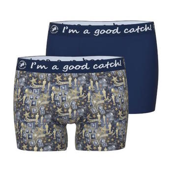 Ein Fisch namens Fred Oscar Navy-Blau/Print Boxershort