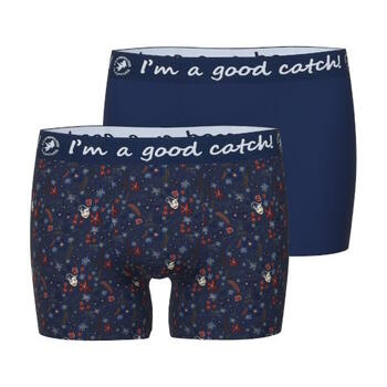 Ein Fisch namens Fred Masks Navy-Blau/Print Boxershort