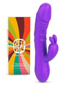 PureVibe Magic Pulsing Violett Kaninchen Vibrator