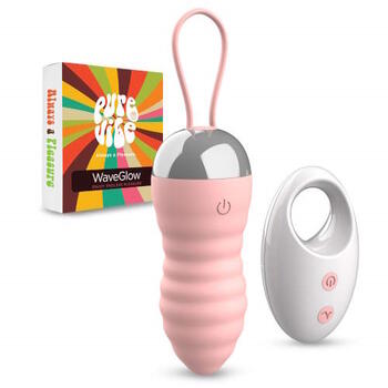 PureVibe WaveGlow Pastellrosa Vibrierende Eier