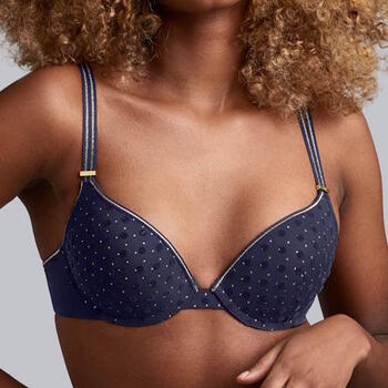 Marlies Dekkers Petit Point Navy-Blau Push Up BH
