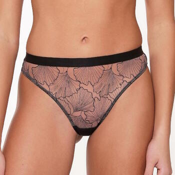 LingaDore Black Flower Schwarz String