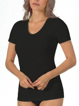 Entex Liesl Schwarz Frauen Thermo T-Shirt