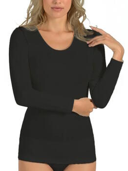 Entex Liesl Schwarz Frauen Thermo T-Shirt