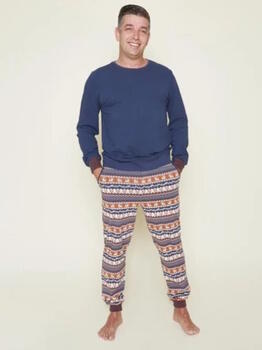 Charlie Choe Goes Lapland Navy-Blau/Print Pyjama