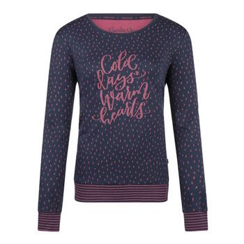 Charlie Choe Cold Days Navy-Blau/Print Schlafshirt