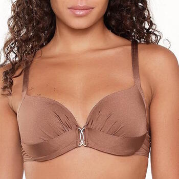 LingaDore Strand Nutshell Braun Gemoldefer Bikini BH