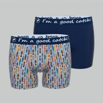 Ein Fisch namens Fred Surf Boards Navy-Blau/Print Boxershort