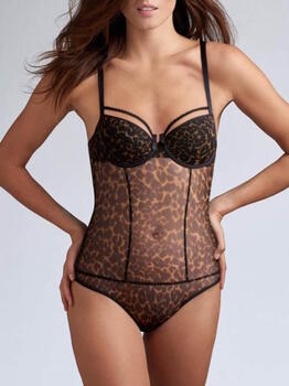 Marlies Dekkers Peekaboo Braun/Print Korselett