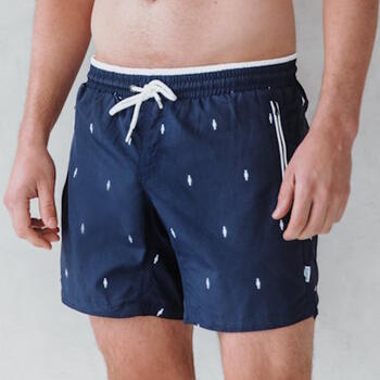 Bomain Basic Navy-Blau/Weiß Badehose