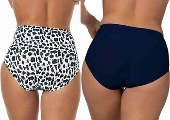 After Eden Unlimited Navy-Blau/Print Hoher Slip