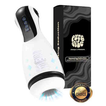 PureVibe Squeezing Seduction Weiß/Schwarz Masturbator