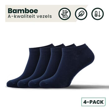 Bamboosa Jordan Navy-Blau Trainer-Socken